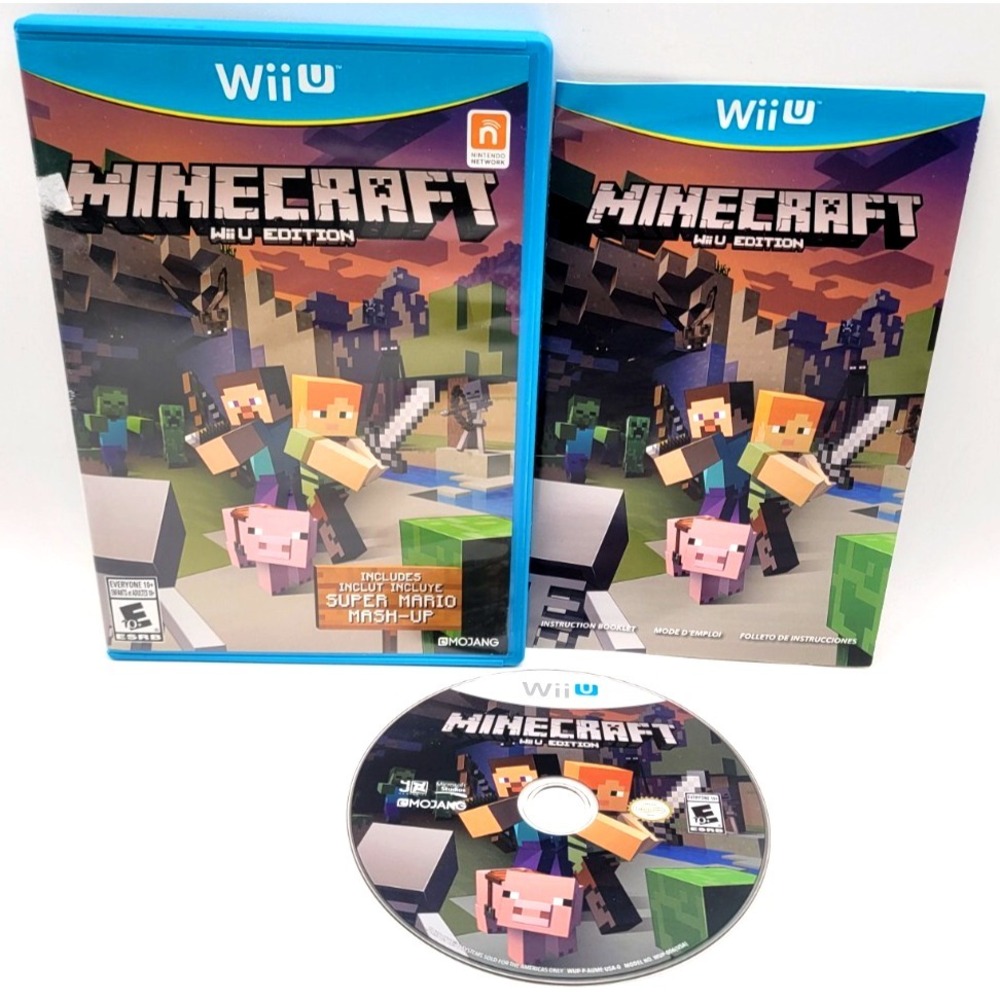 Minecraft (Wii U, 2015) CIB COMPLETE IN BOX